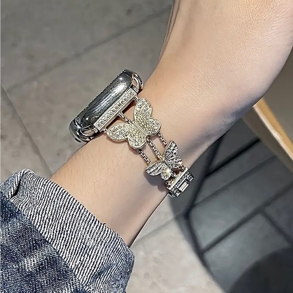 Stainless Steel Butterfly Watch Band - Picture 3 of 4